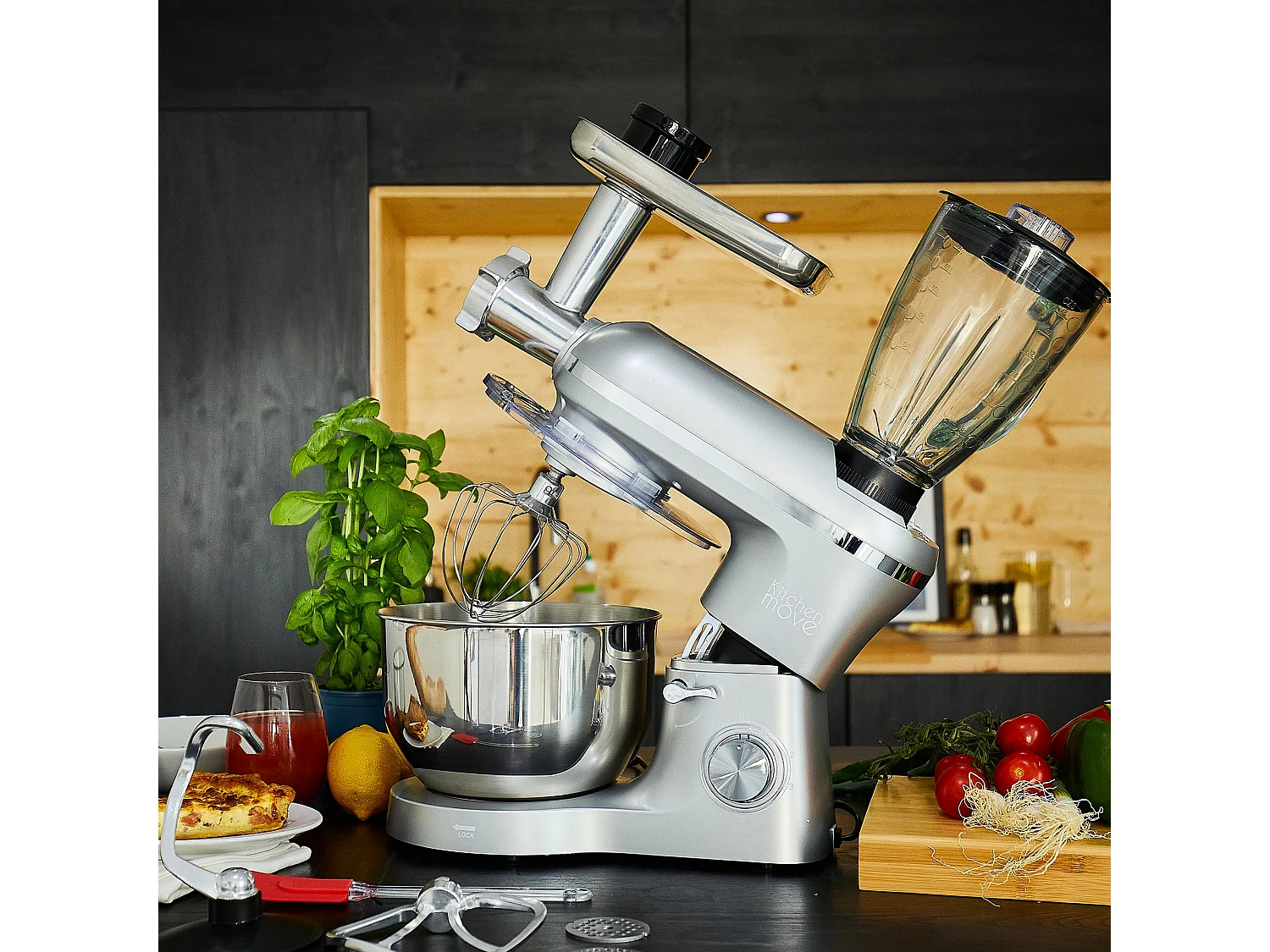 Robot patissier hachoir blender VIPER PRO Gris Acier 1500W