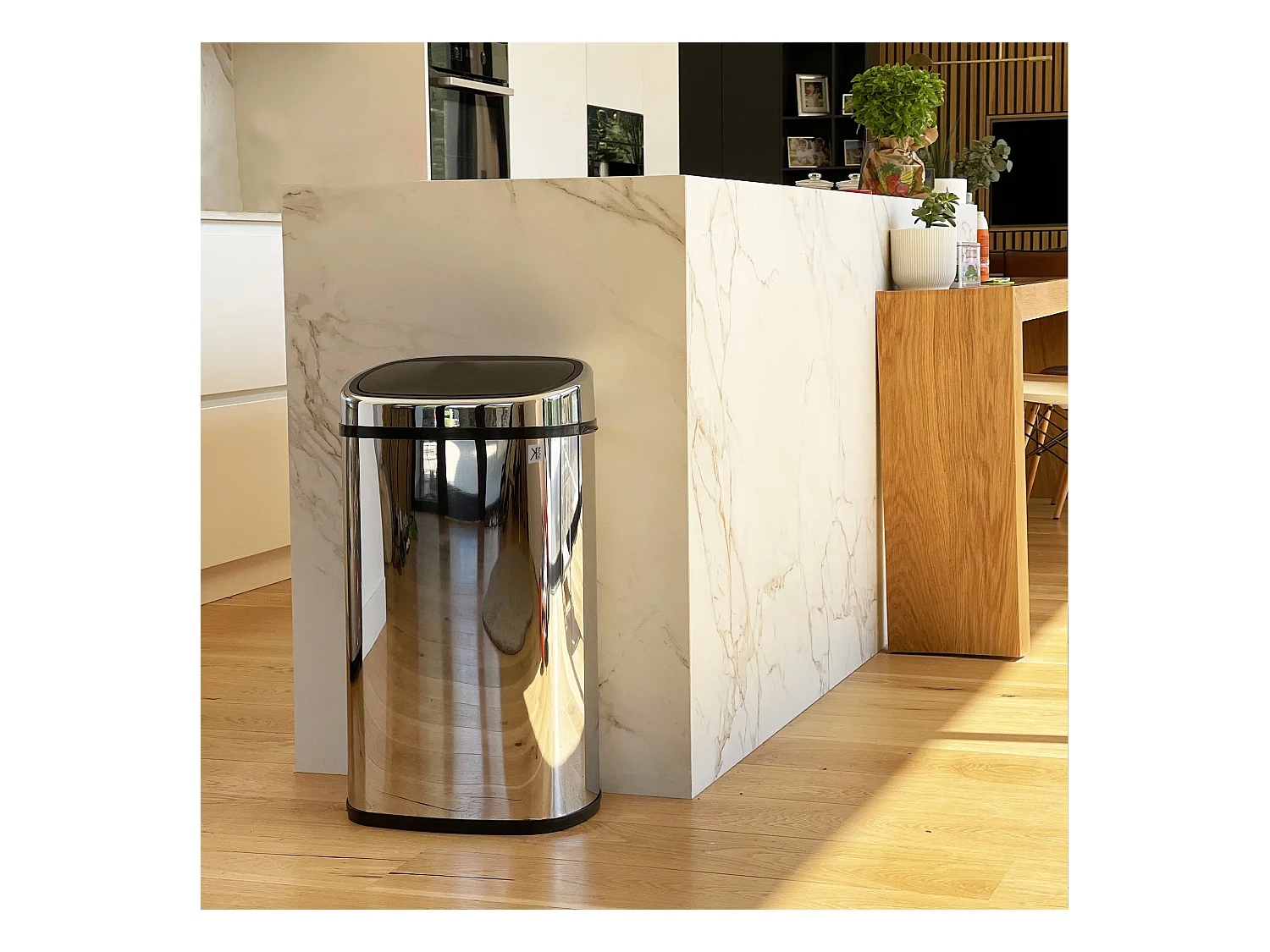 Poubelle de cuisine push CITY Argent Acier inoxydable 48 L