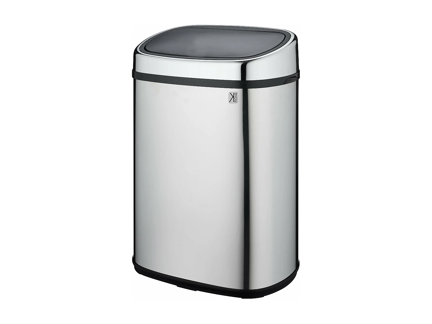 Poubelle de cuisine push CITY Argent Acier inoxydable 48L
