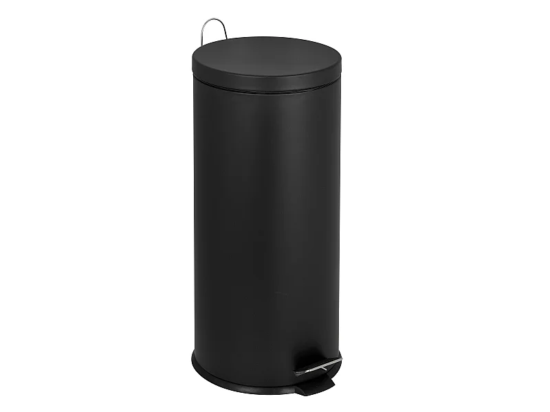 Poubelle de cuisine à pédale URBAN Noir Acier inoxydable 30L