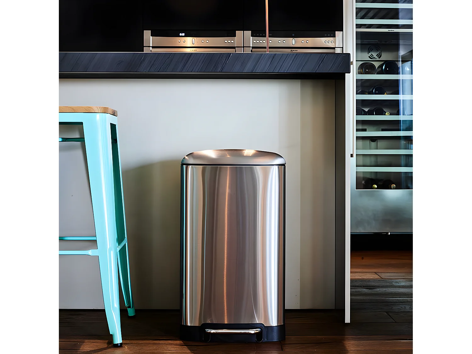 Kosz na Śmieci z Pedałem Inox GREENWICH srebrny 30L