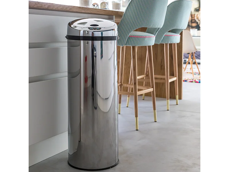 Poubelle automatique ARTIC Argent Acier inoxydable 42 L