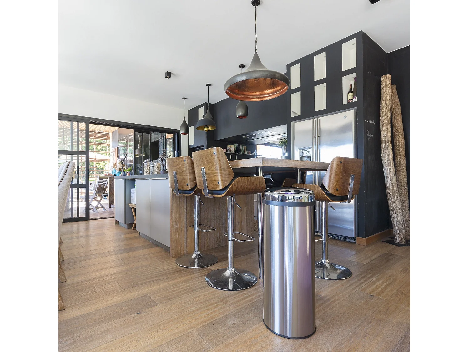 Poubelle automatique ARTIC Argent Acier inoxydable 42 L