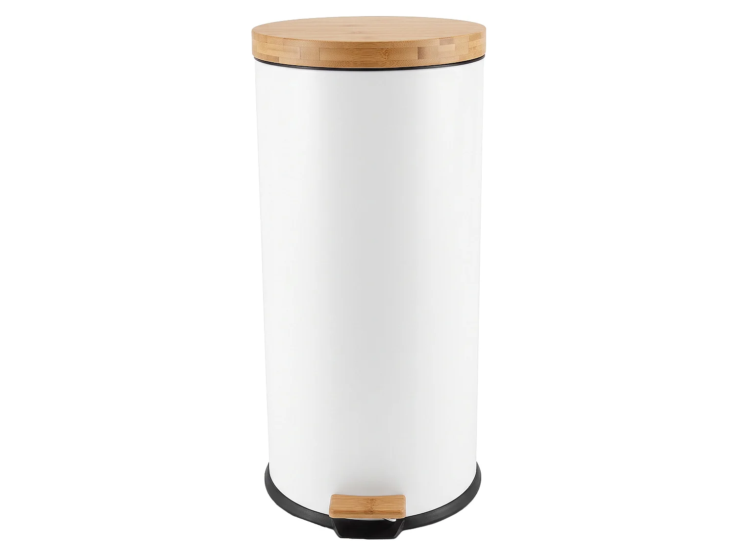 Poubelle à pédale inox FOREST blanc 30L