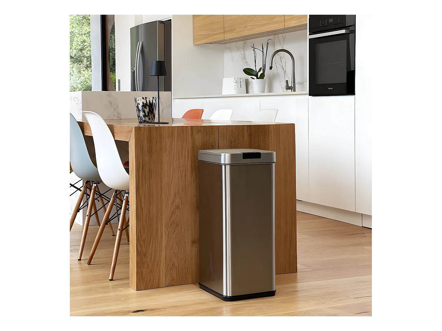 Poubelle de cuisine automatique SILVERLAKE Argent Acier inoxydable 60 L