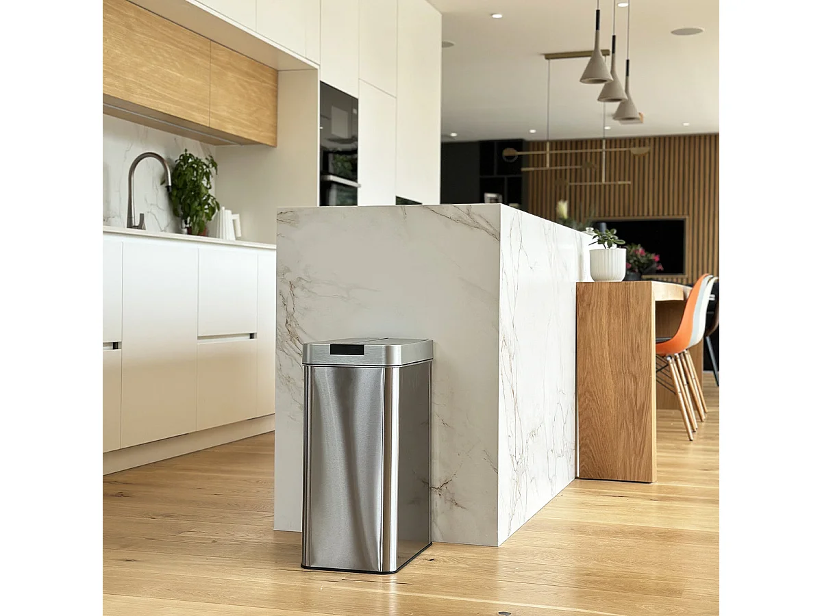 Poubelle de cuisine automatique SILVERLAKE Argent Acier inoxydable 60L