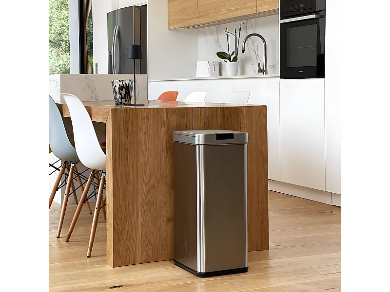 Poubelle de cuisine automatique SILVERLAKE Argent Acier inoxydable 60L