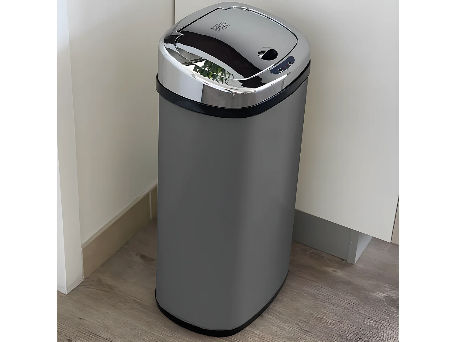 Automatyczny Kosz na Śmieci Inox LARGO szary 42L