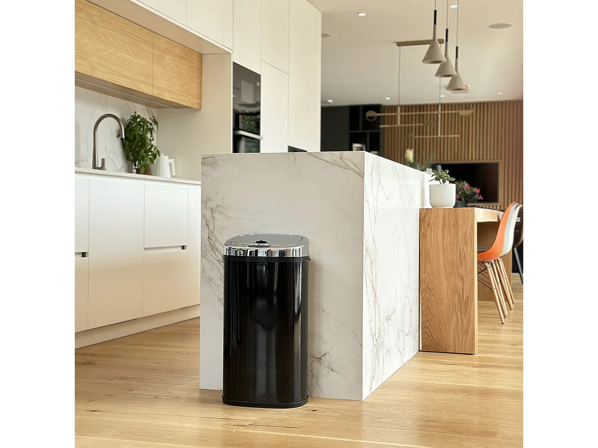 Automatyczny Kosz na Śmieci Inox LARGO czarny 42L
