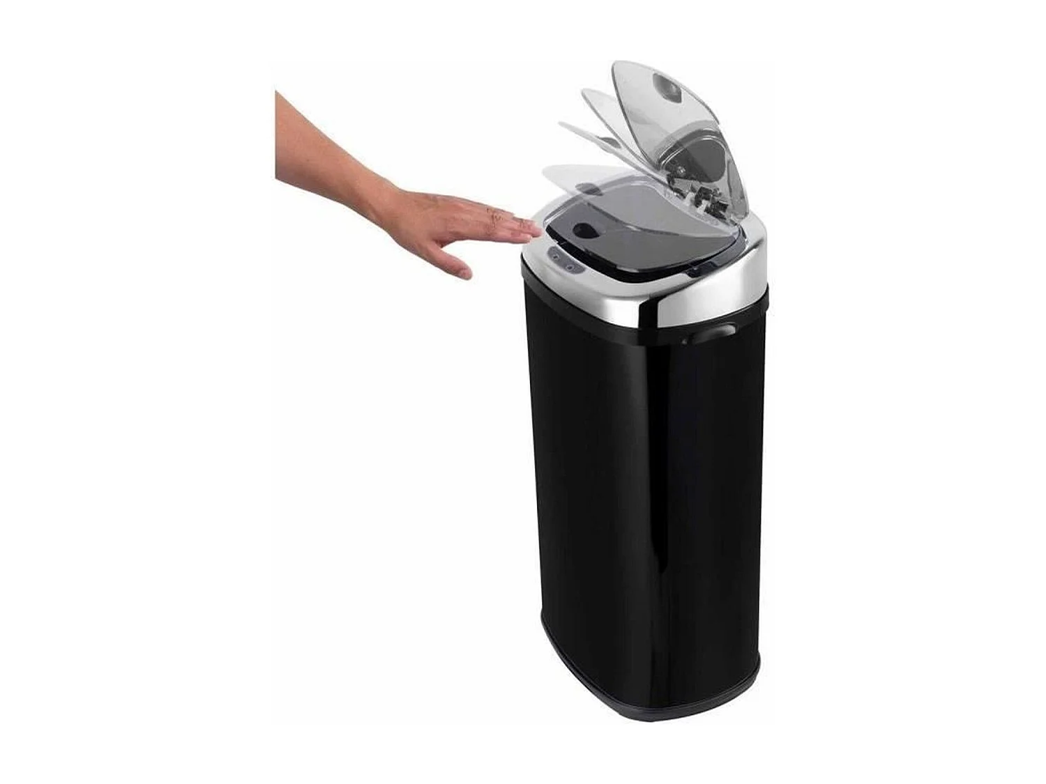 Automatyczny Kosz na Śmieci Inox LARGO czarny 42L