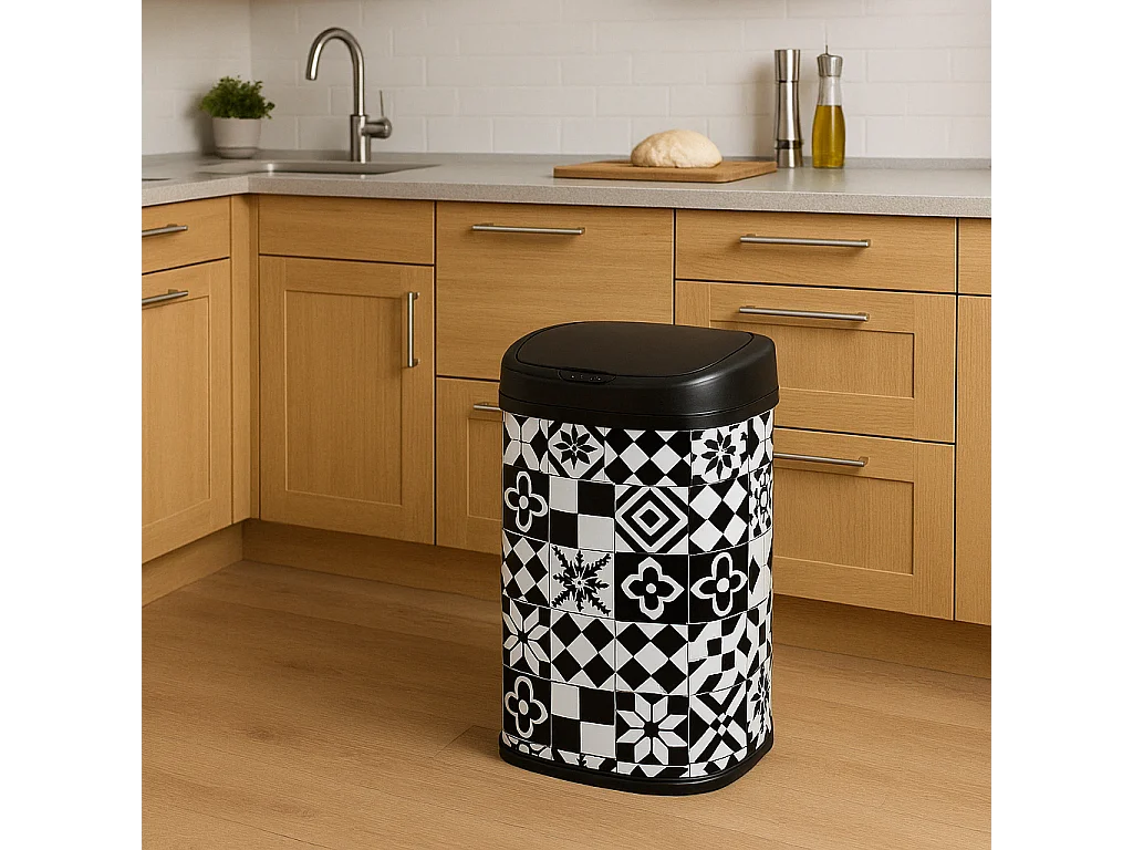 Poubelle automatique carreau de ciment MAJESTIC 58L