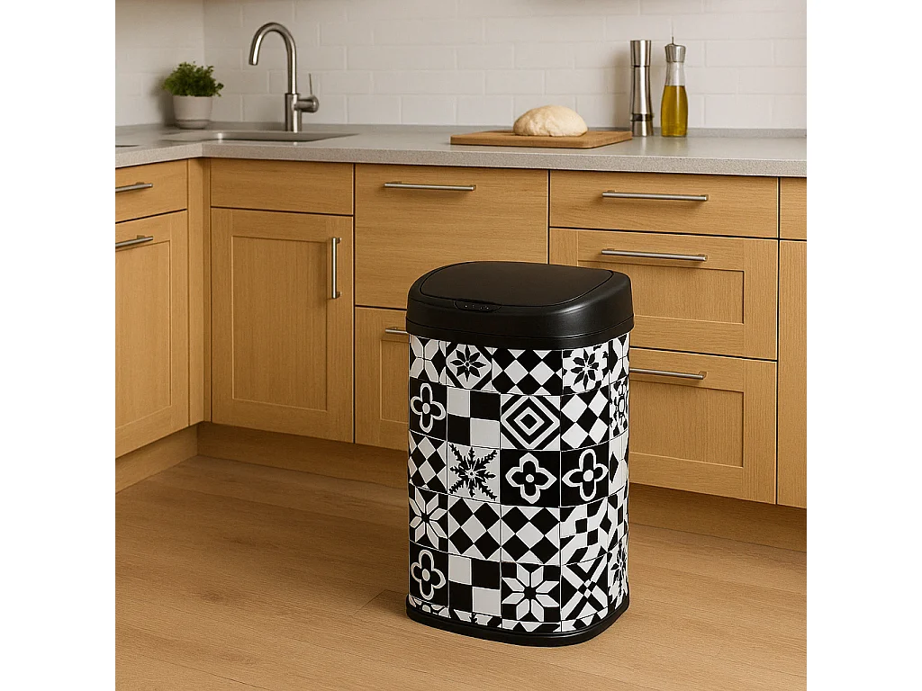 Poubelle automatique carreau de ciment MAJESTIC 58L