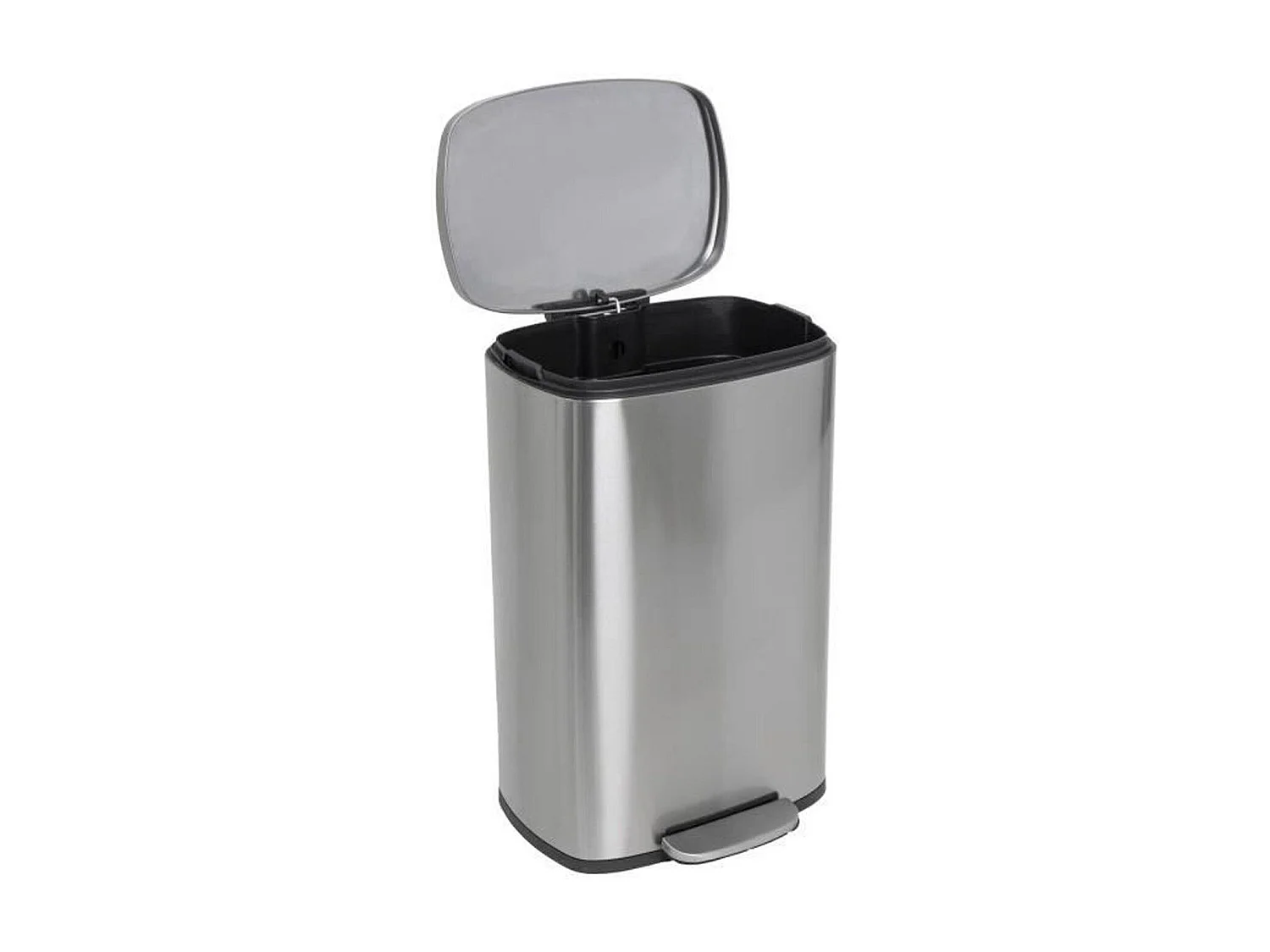 Poubelle de cuisine à pédale ADMIRAL Argent Acier inoxydable 50L