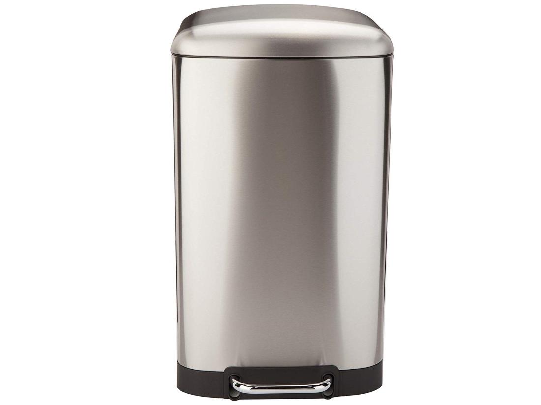 vente unique Poubelle de cuisine à pédale GREENWICH Argent Acier inoxydable 40 L