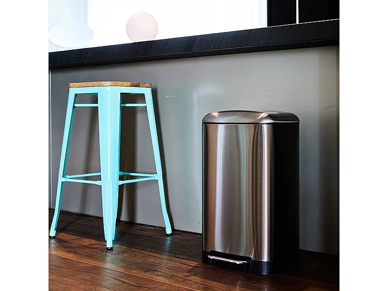 Kosz na Śmieci z Pedałem Inox GREENWICH srebrny 40L