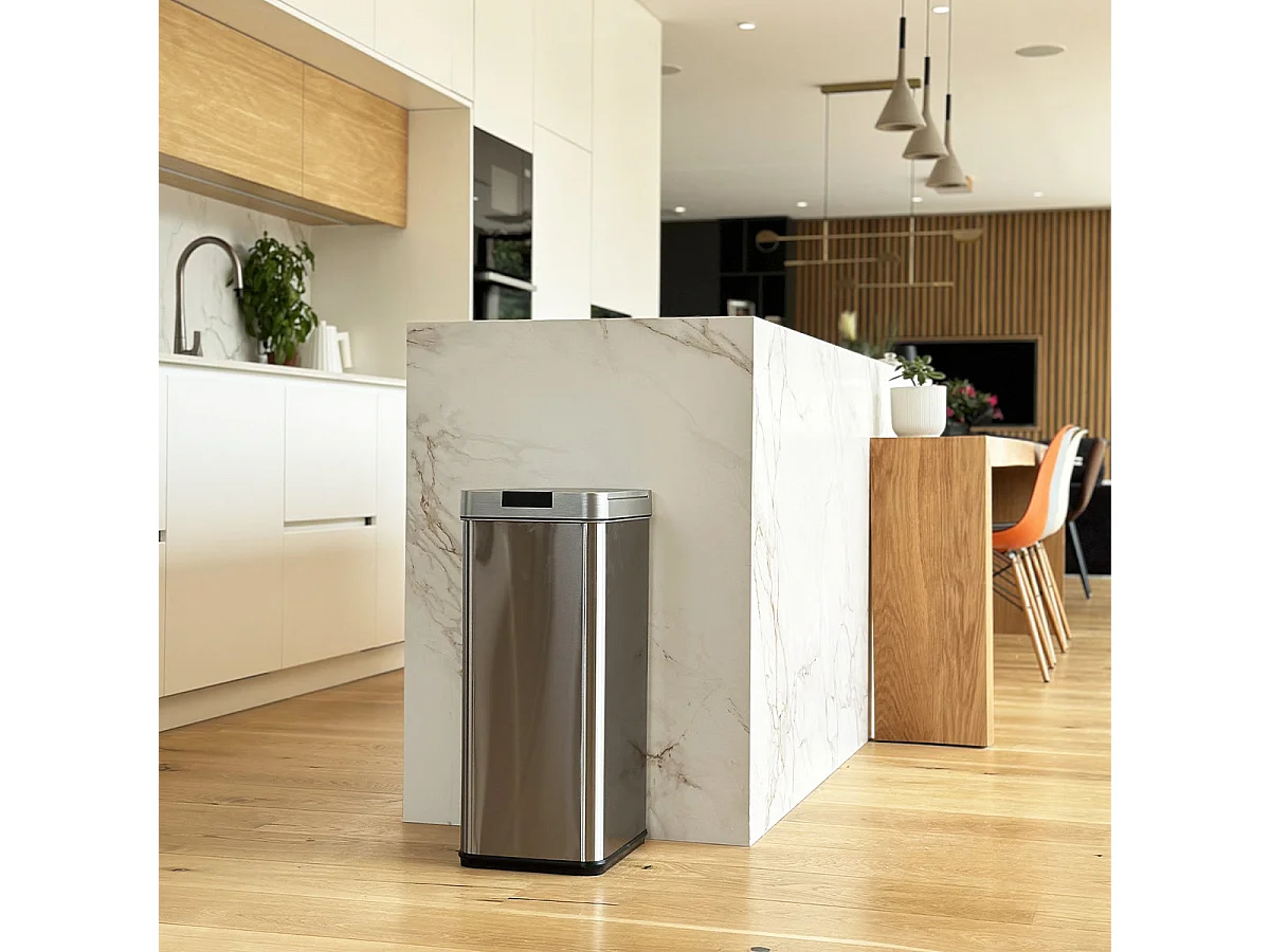 Poubelle de cuisine automatique SILVERLAKE Argent Acier inoxydable 70L