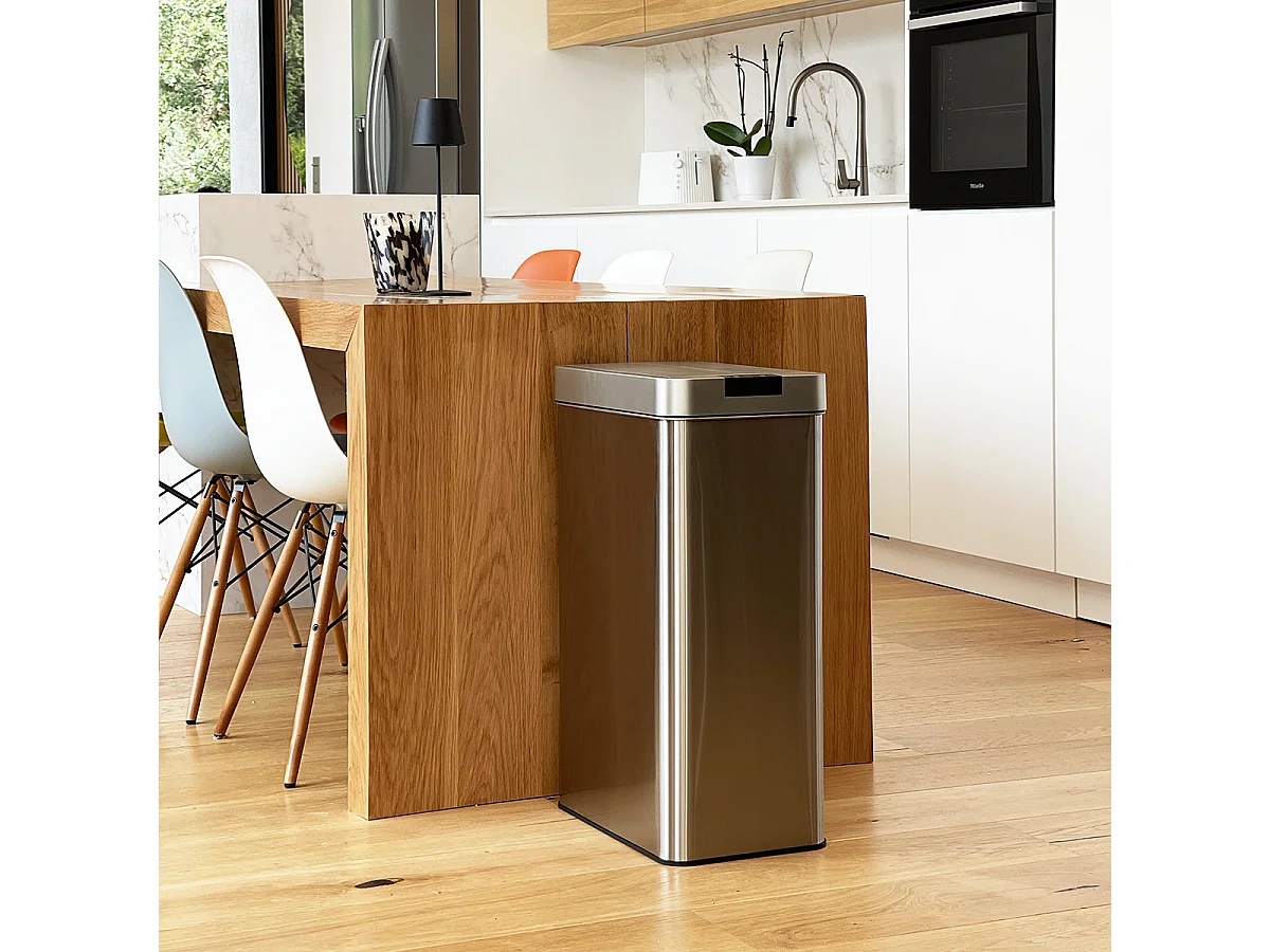 Poubelle de cuisine automatique SILVERLAKE Argent Acier inoxydable 70L