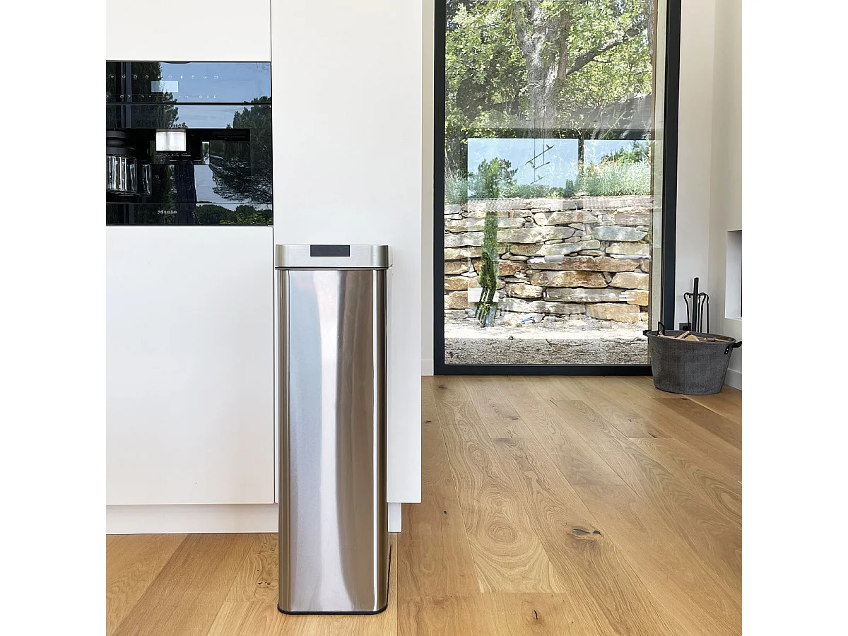 Automatyczny Kosz na Śmieci Inox SILVERLAKE srebrny 90L