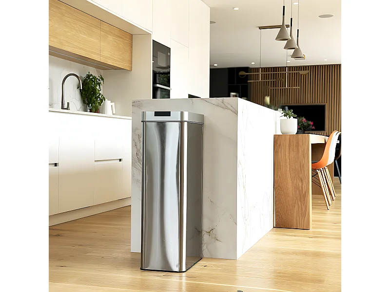 Poubelle de cuisine automatique SILVERLAKE Argent Acier inoxydable 90L