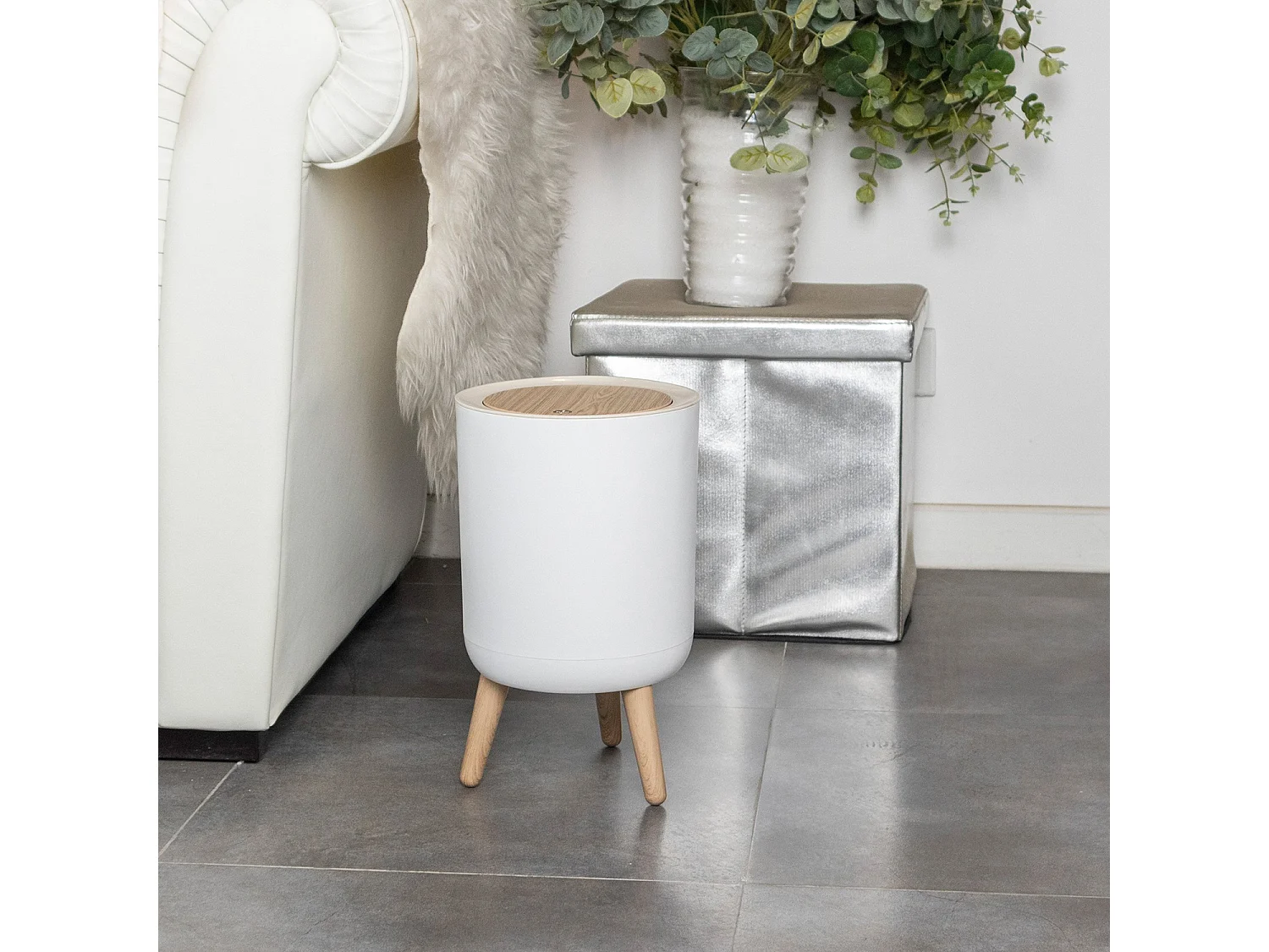 Cubo de basura de baño push 7 L MALMO