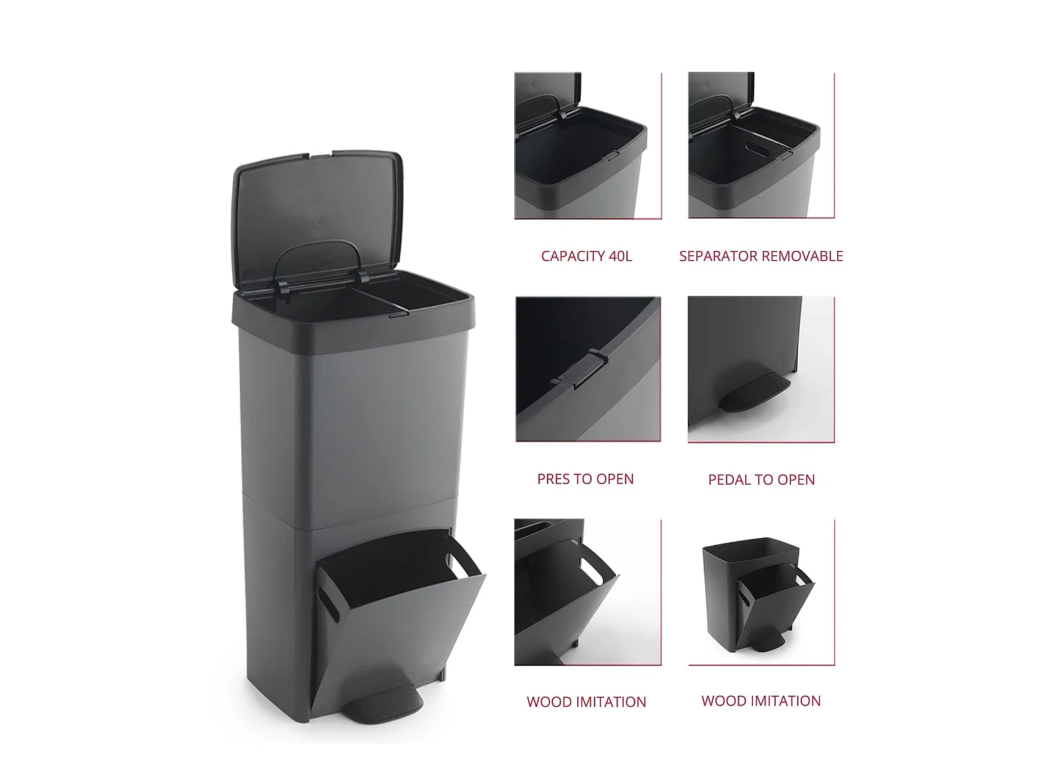Selectieve sorteerbak 70L PICEA