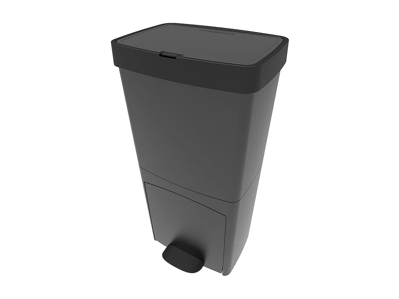 Poubelle pédale tri sélectif PICEA gris 70L