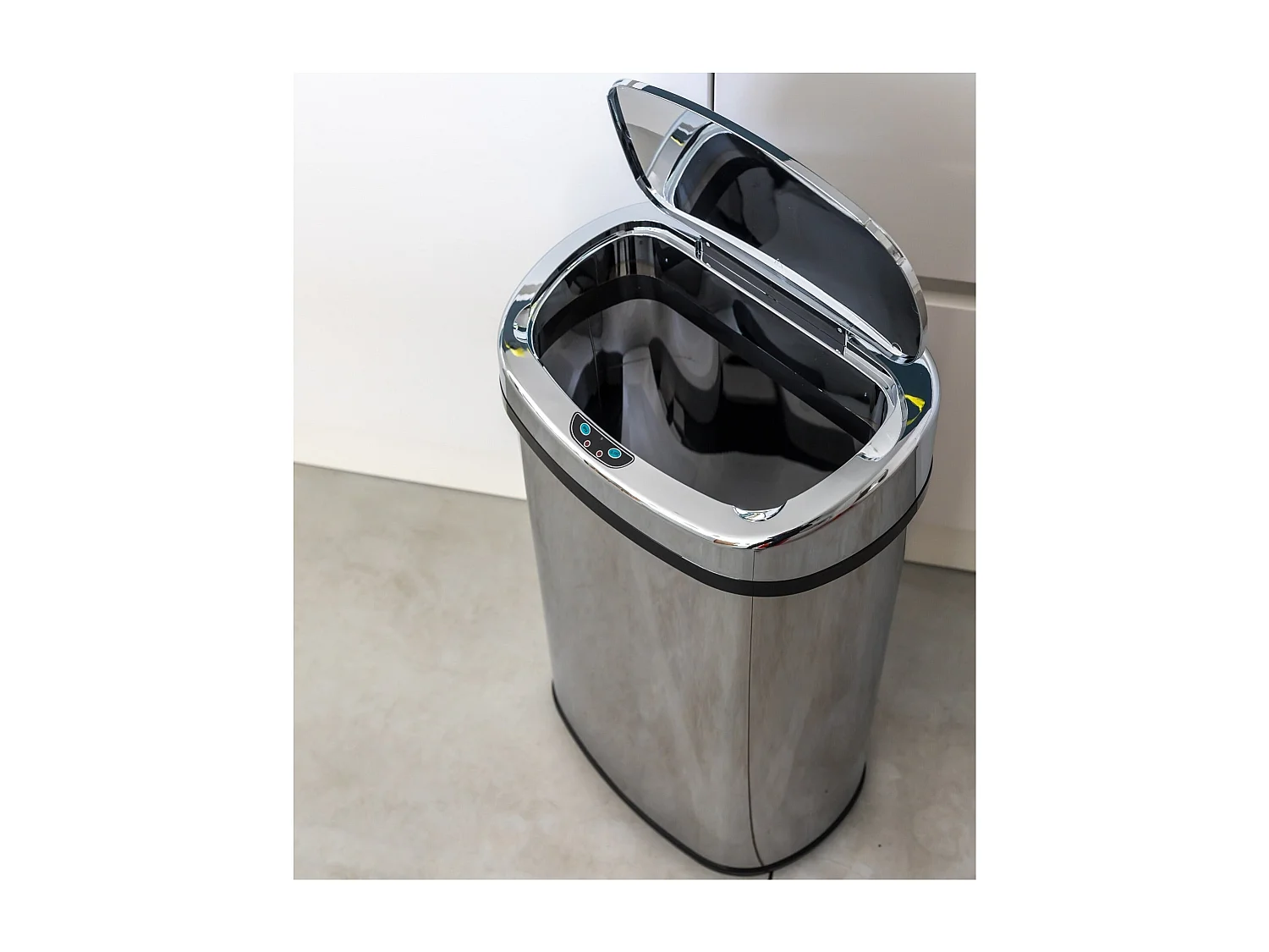 Poubelle automatique inox MAJESTIC argent 80L