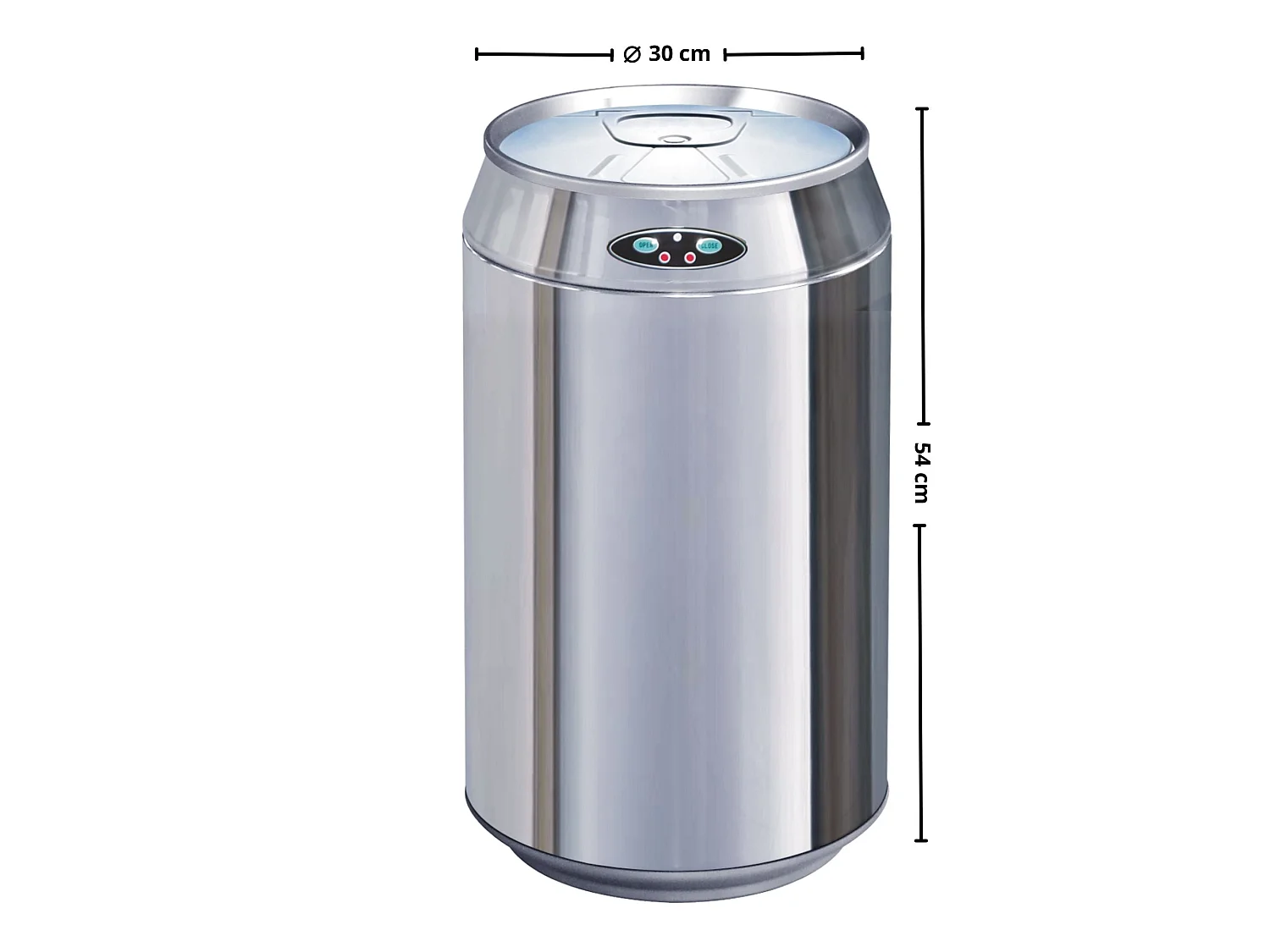 Poubelle de cuisine automatique CANETTE Argent Acier inoxydable 30L