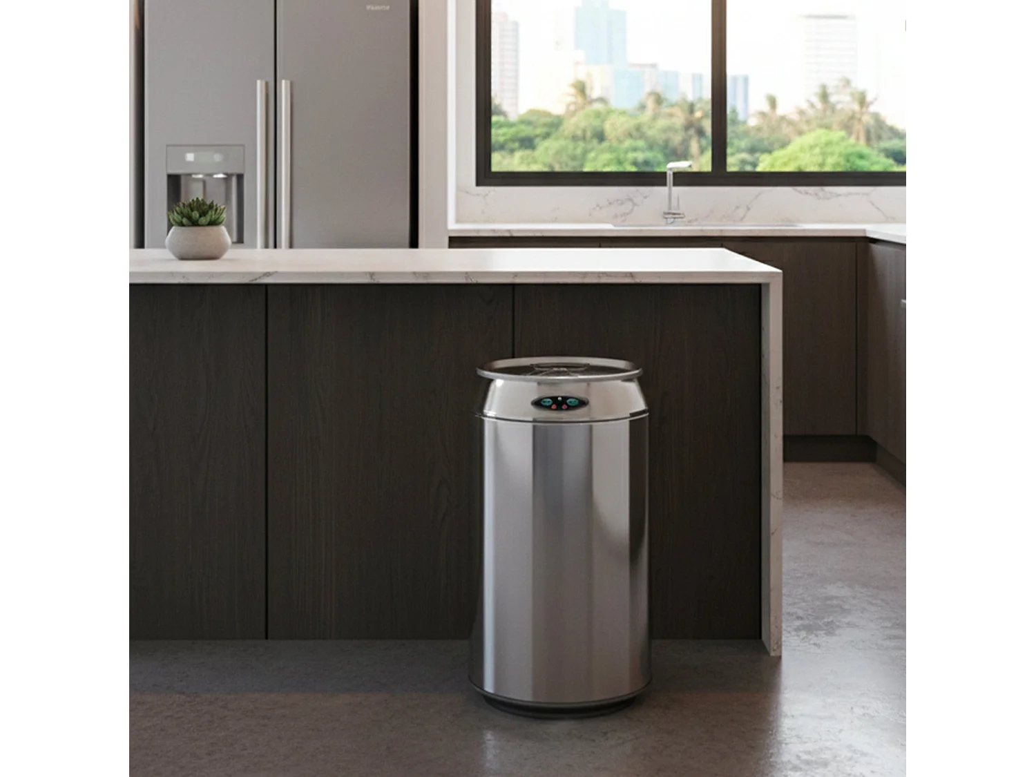 Poubelle automatique inox canette CAN 30L