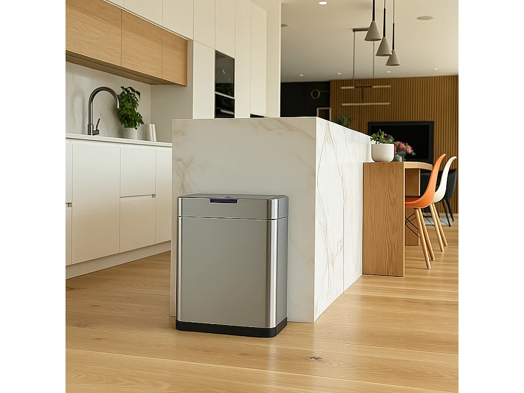 Poubelle de cuisine automatique DAYTONA Argent Acier inoxydable 60L