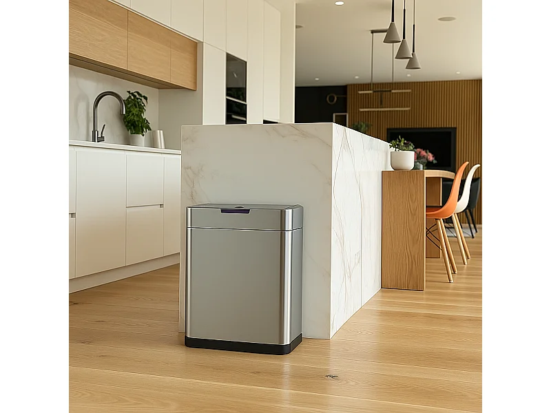 Poubelle de cuisine automatique DAYTONA Argent Acier inoxydable 60L