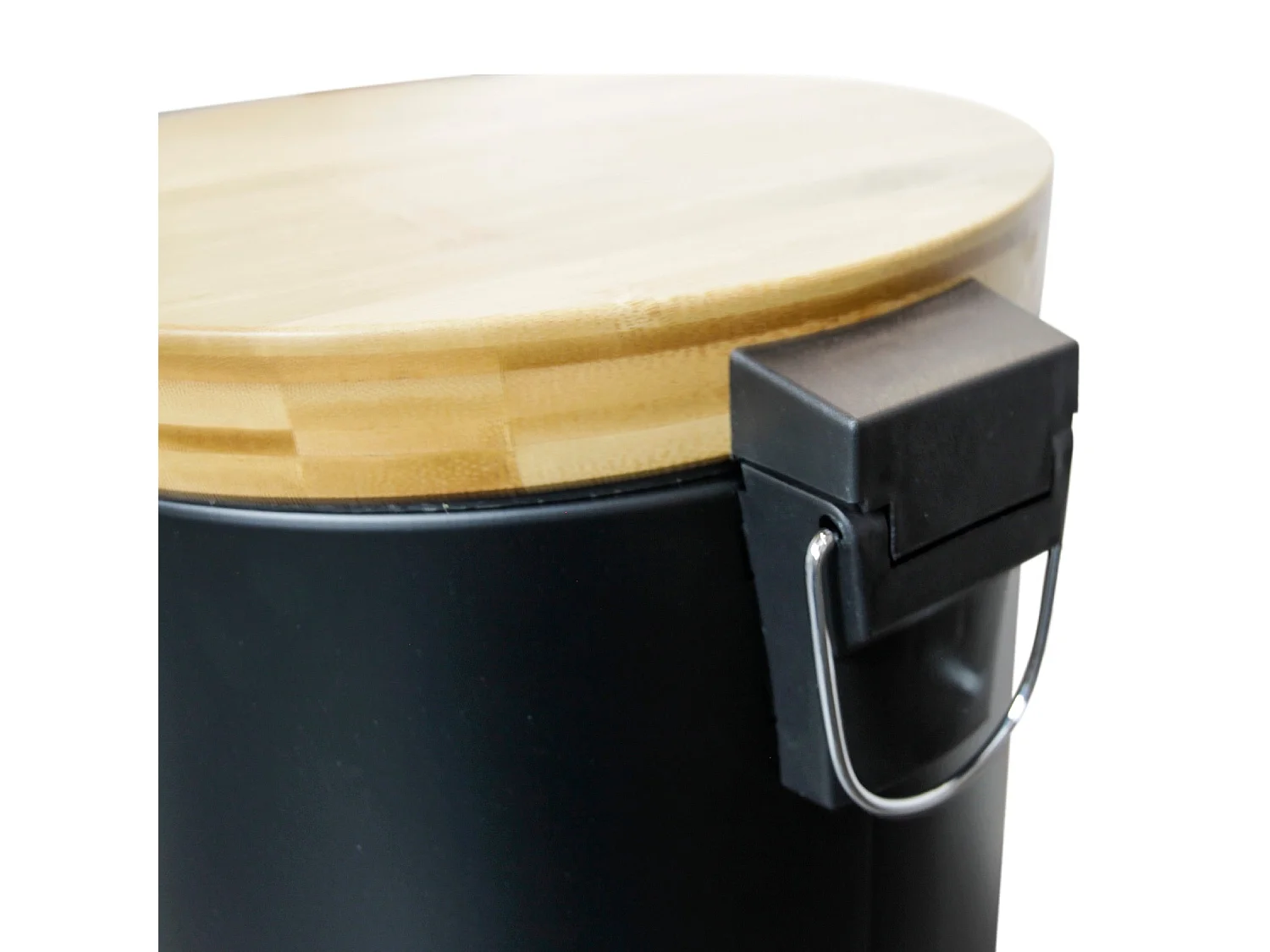 Poubelle de cuisine à pédale FOREST Noir Acier 30L