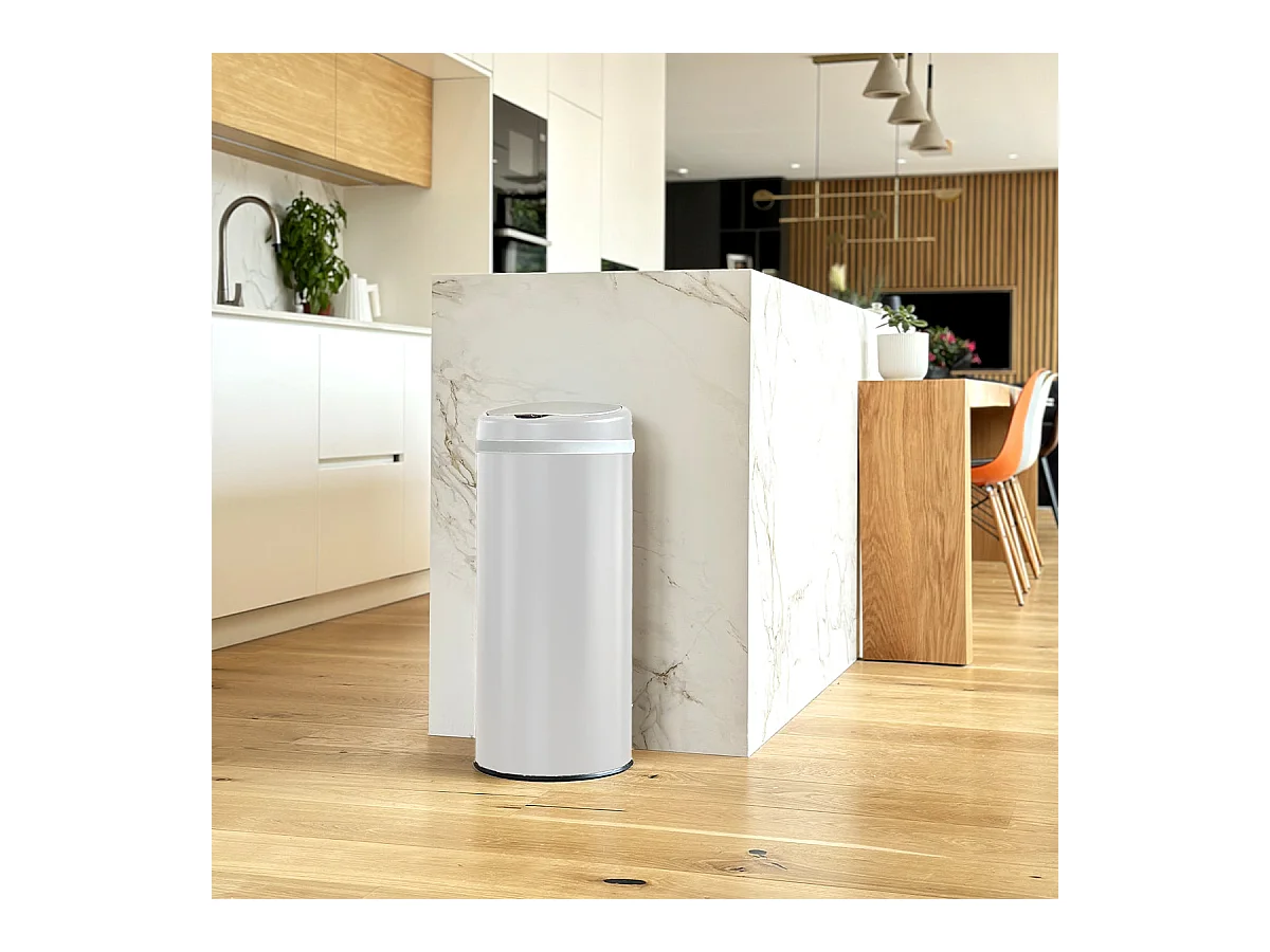 Poubelle de cuisine automatique SOHO Blanc Acier inoxydable 42 L