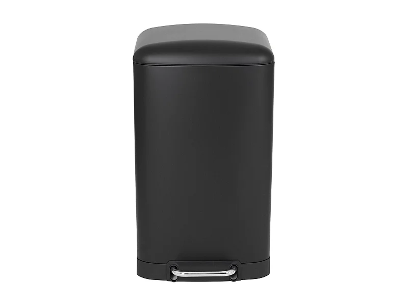 Poubelle de cuisine à pédale GREENWICH Noir Acier inoxydable 40L