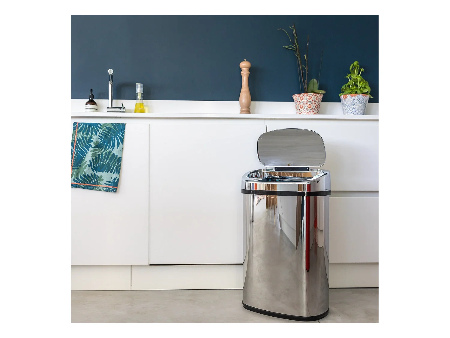 Poubelle de cuisine automatique MAJESTIC Argent Acier inoxydable 68L