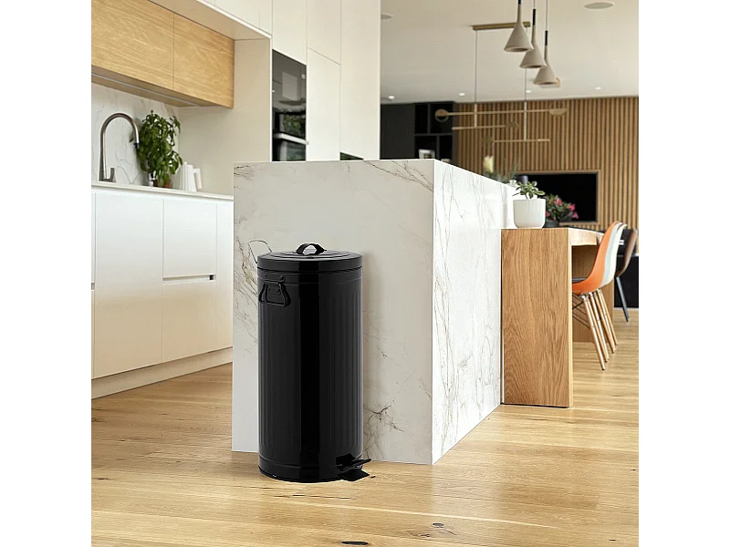 Balde de lixo de cozinha com pedal 30L BROOKLYN
