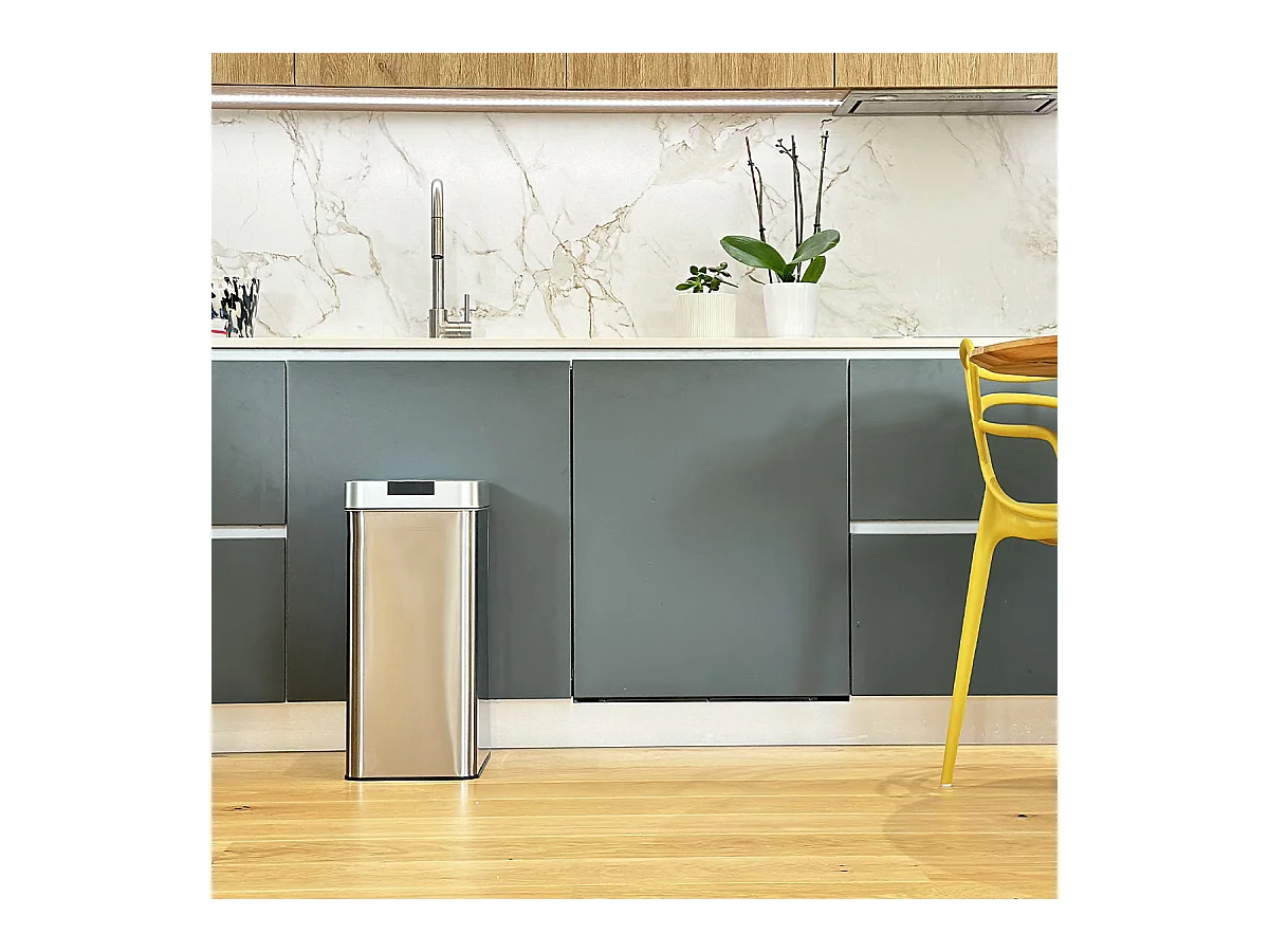 Poubelle de cuisine automatique PARKSIDE Argent Acier inoxydable 50 L