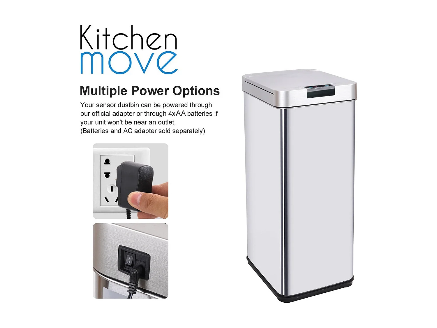 Poubelle de cuisine automatique PARKSIDE Argent Acier inoxydable 50L