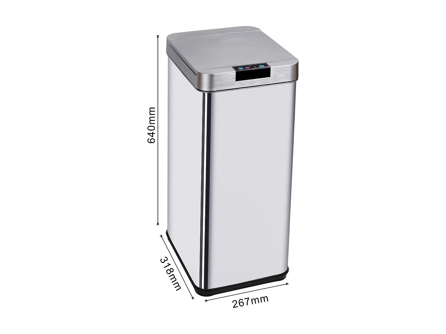 Poubelle automatique inox PARKSIDE argent 50L