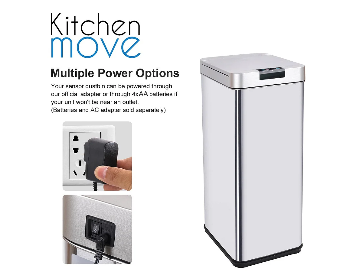 Automatyczny Kosz na Śmieci Inox PARKSIDE srebrny 50L