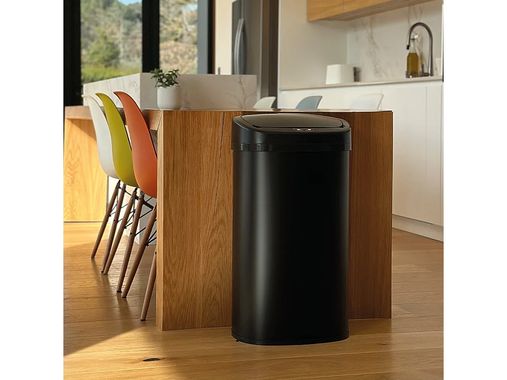 Poubelle automatique inox MAJESTIC noir 68L
