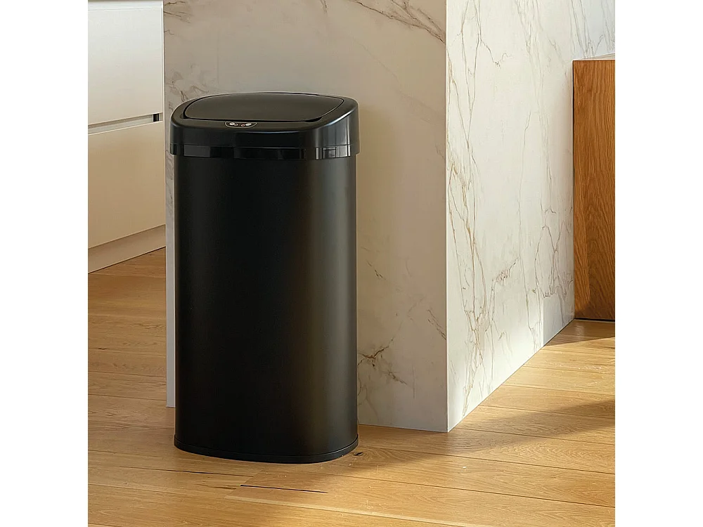 Poubelle automatique inox MAJESTIC noir 68L