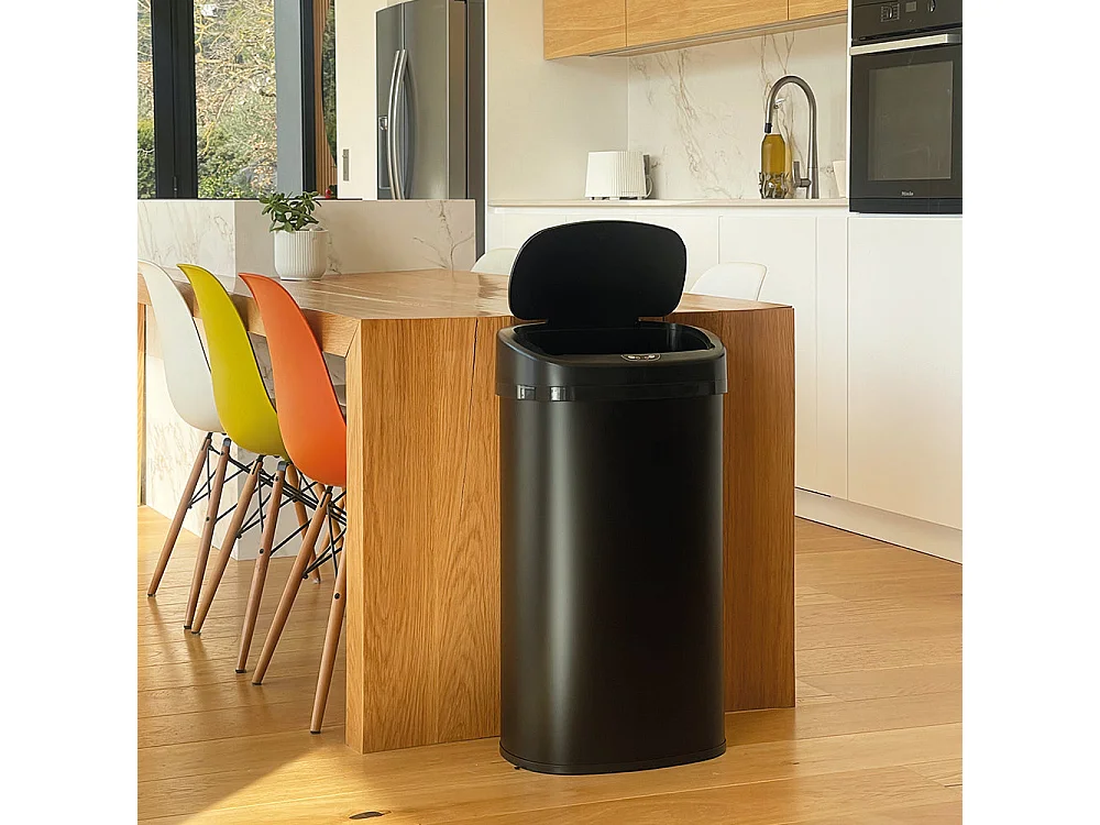 Poubelle automatique inox MAJESTIC noir 68L