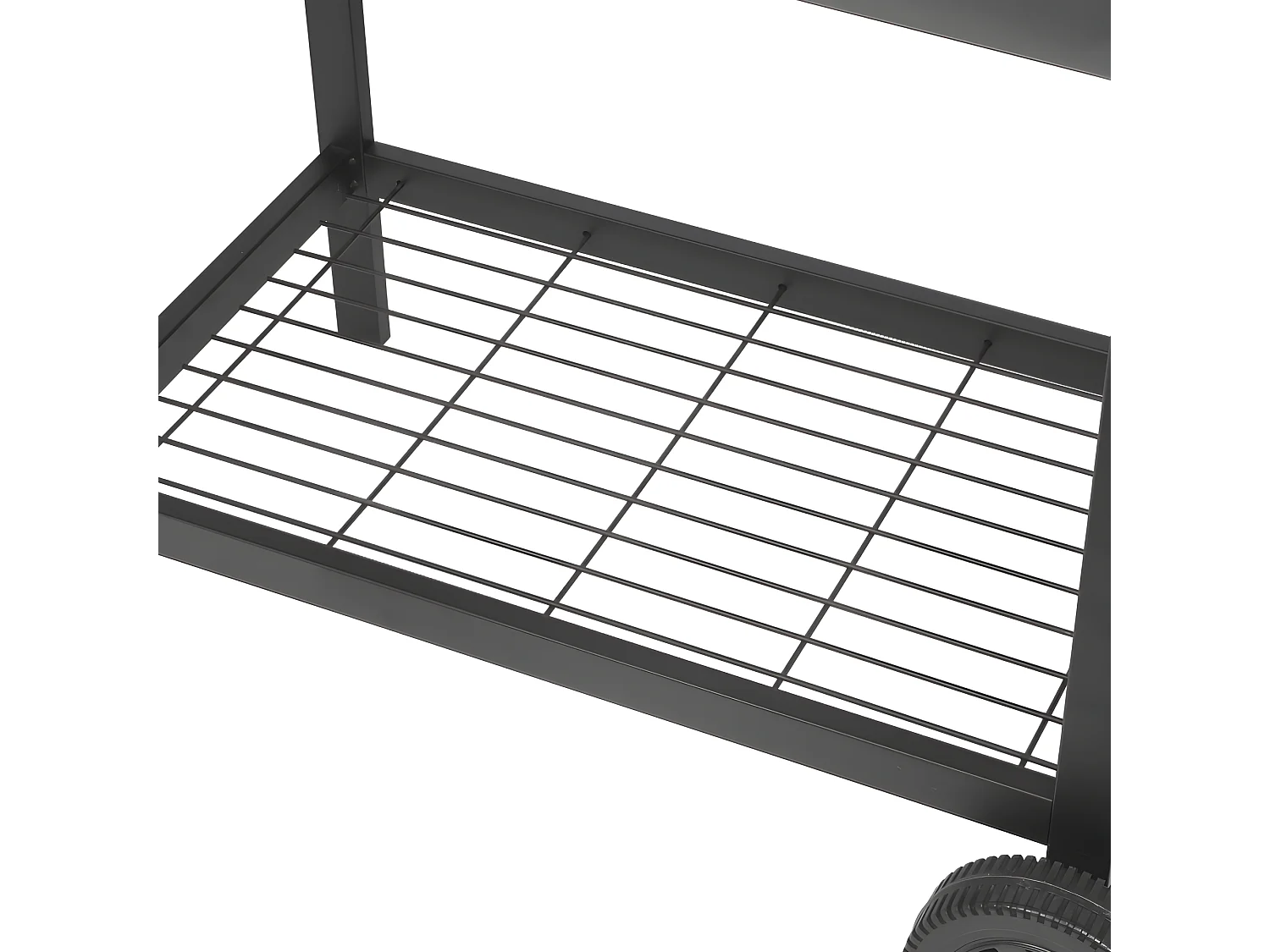 Barbecue charbon de bois 2 grilles ALABAMA Noir Acier inoxydable