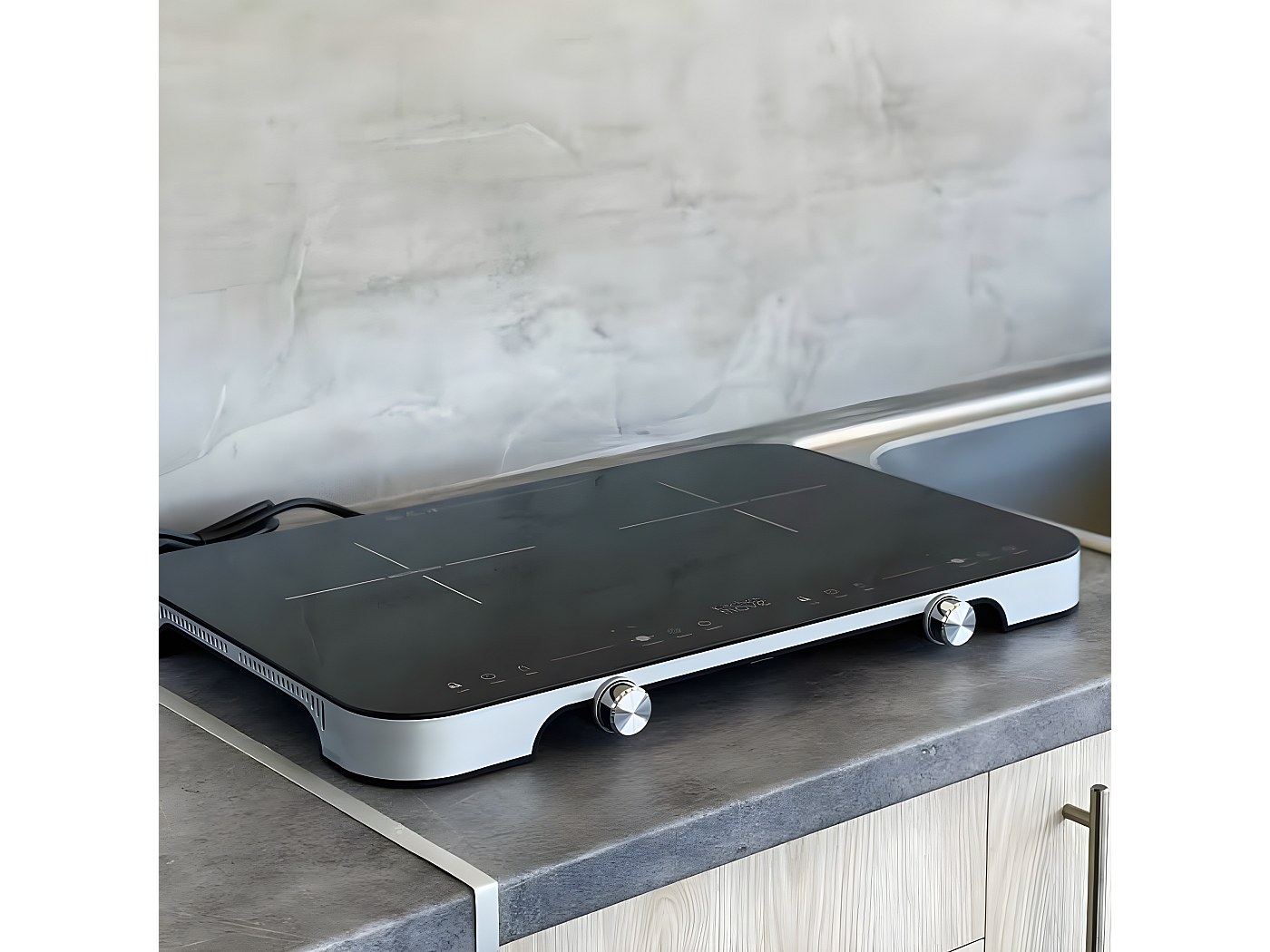 Plaques inductions 2 feux portables plaques électriques design RED ROCK