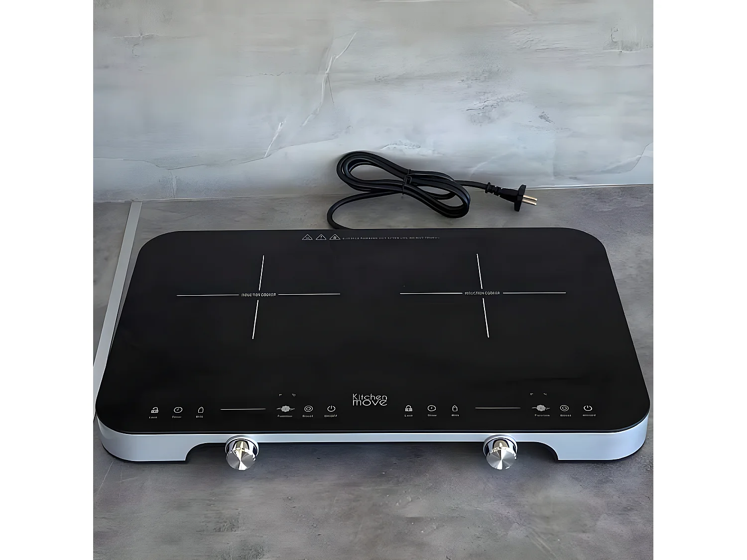 Placas de cocción eléctricas de 2 fuegos 3100W RED ROCK