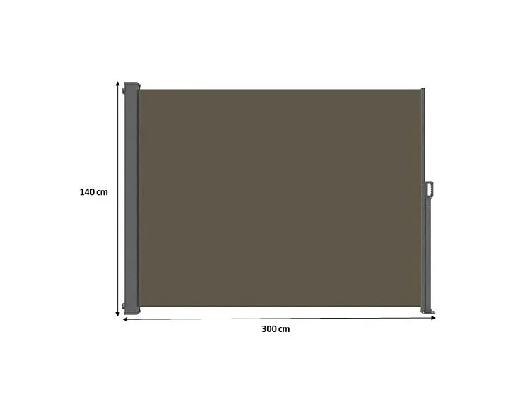 Paravent extérieur rétractable PHOENIX Taupe  300 x 140 cm