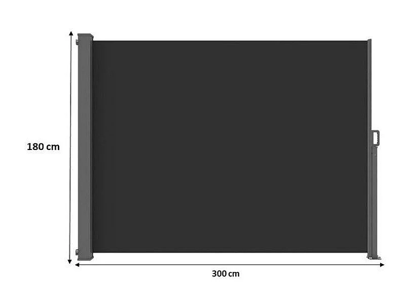 Paravent extérieur rétractable PHOENIX Gris  300 x 180 cm