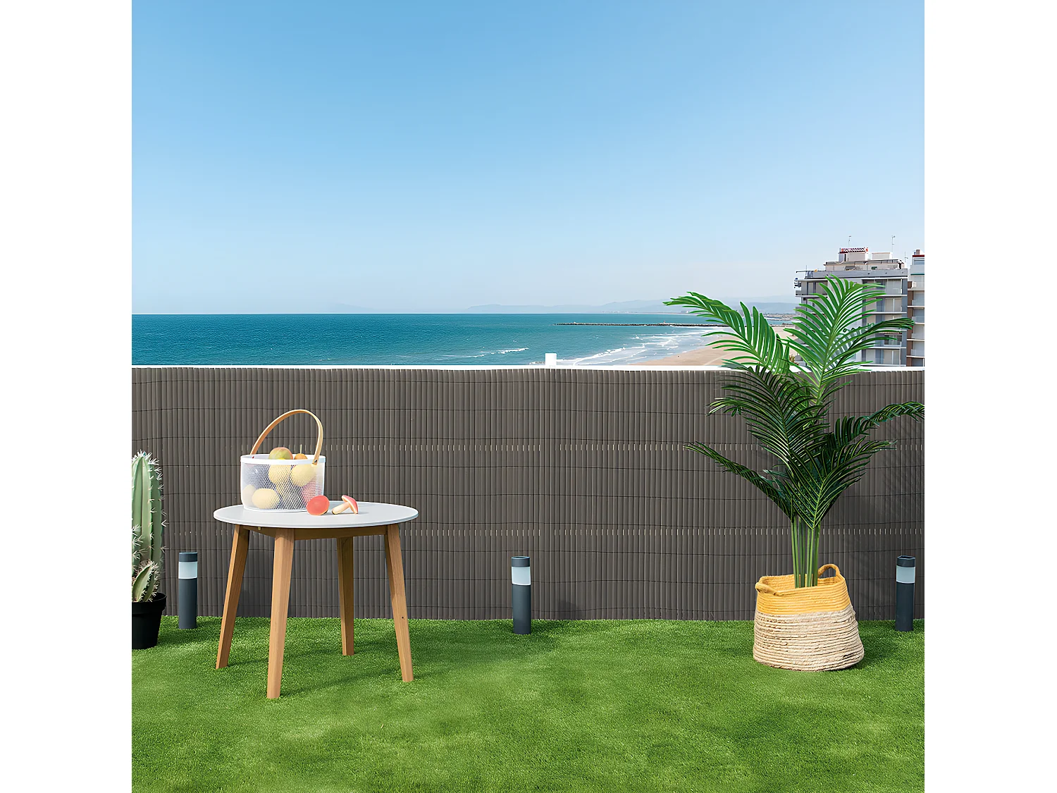 Canisse DOUBLE FACE Gris PVC 1,5x3m