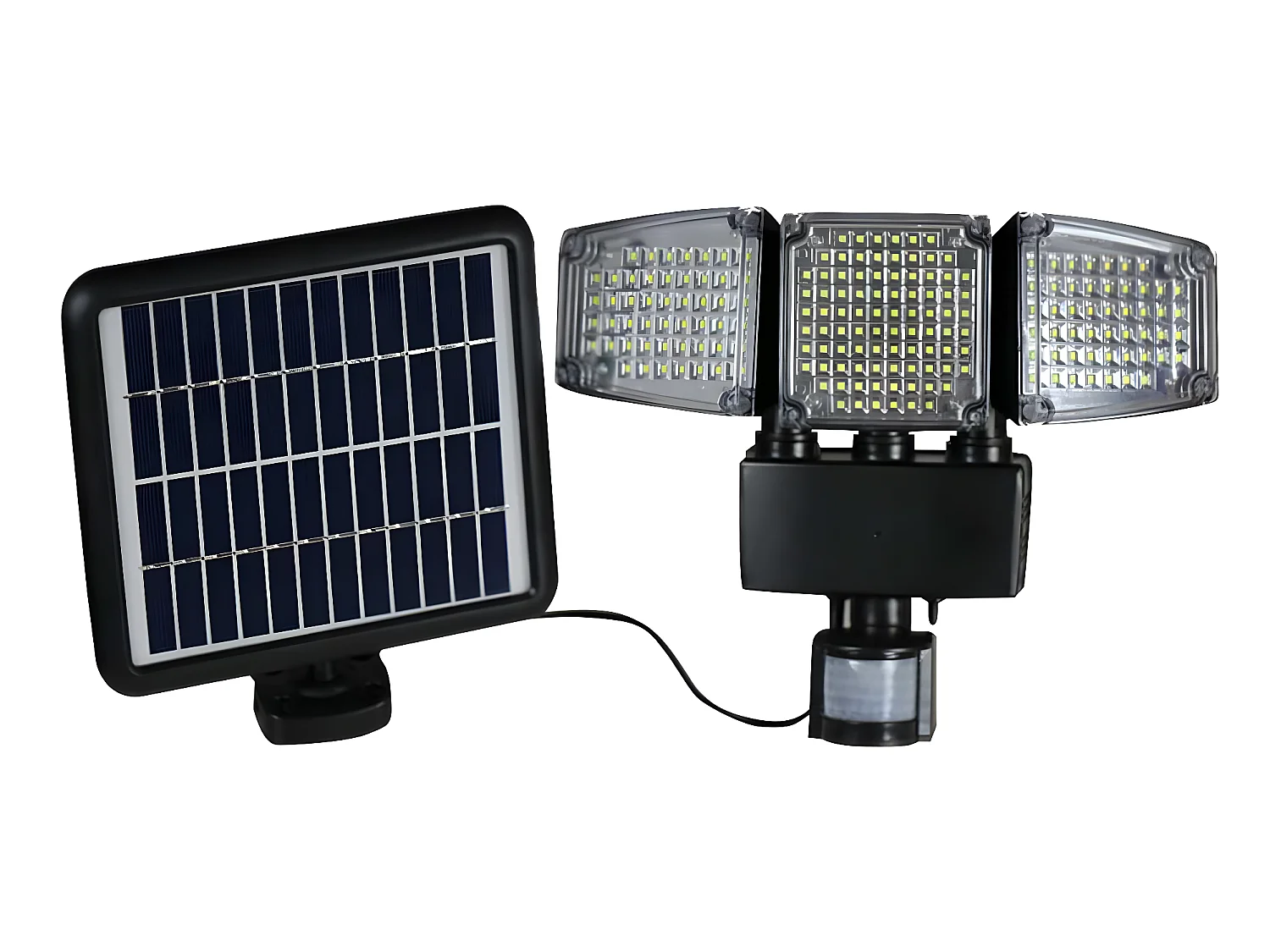 Projecteur solaire avec détecteur BLACKBURN Noir Plastique 12W